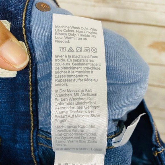 Madewell women's blue high-rise skinny jeans size 23 - Picture 6 of 7